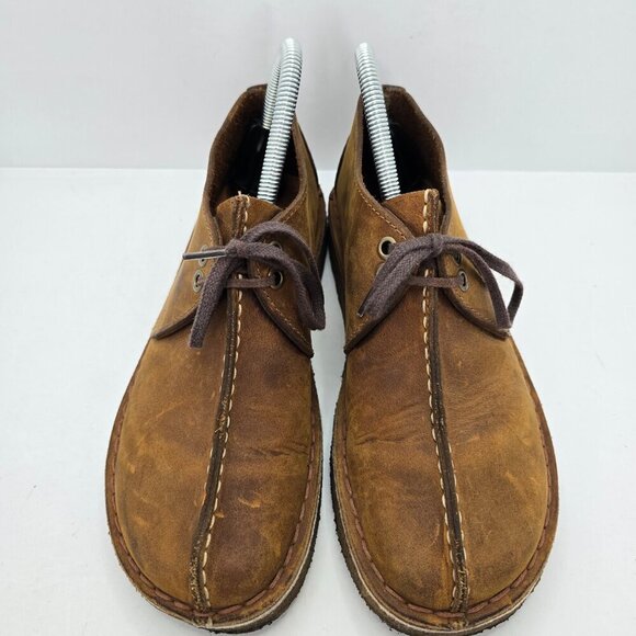 Clarks | Desert Trek brown leather boho gumsole shoes | WMS 7 - Picture 3 of 10